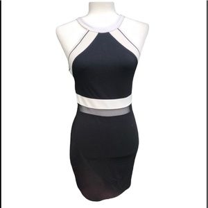 Express White & black body con DRESS 4